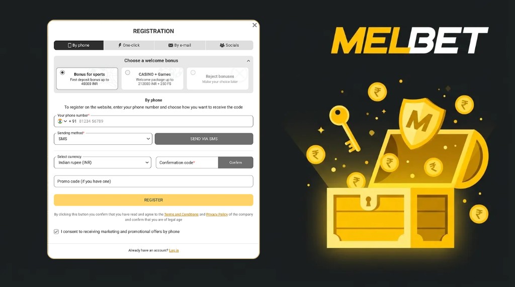 Melbet registration for Indian users
